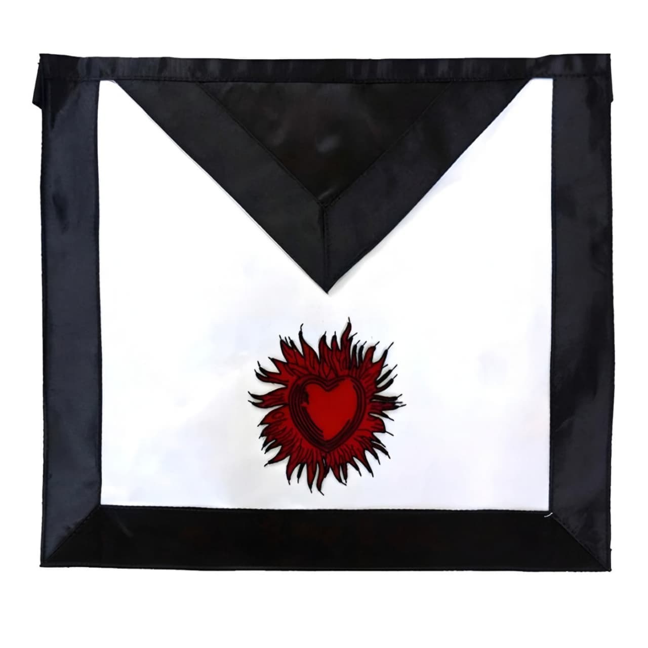 11th Degree Scottish Rite Apron | White with Red Emblem Masonic Regalia