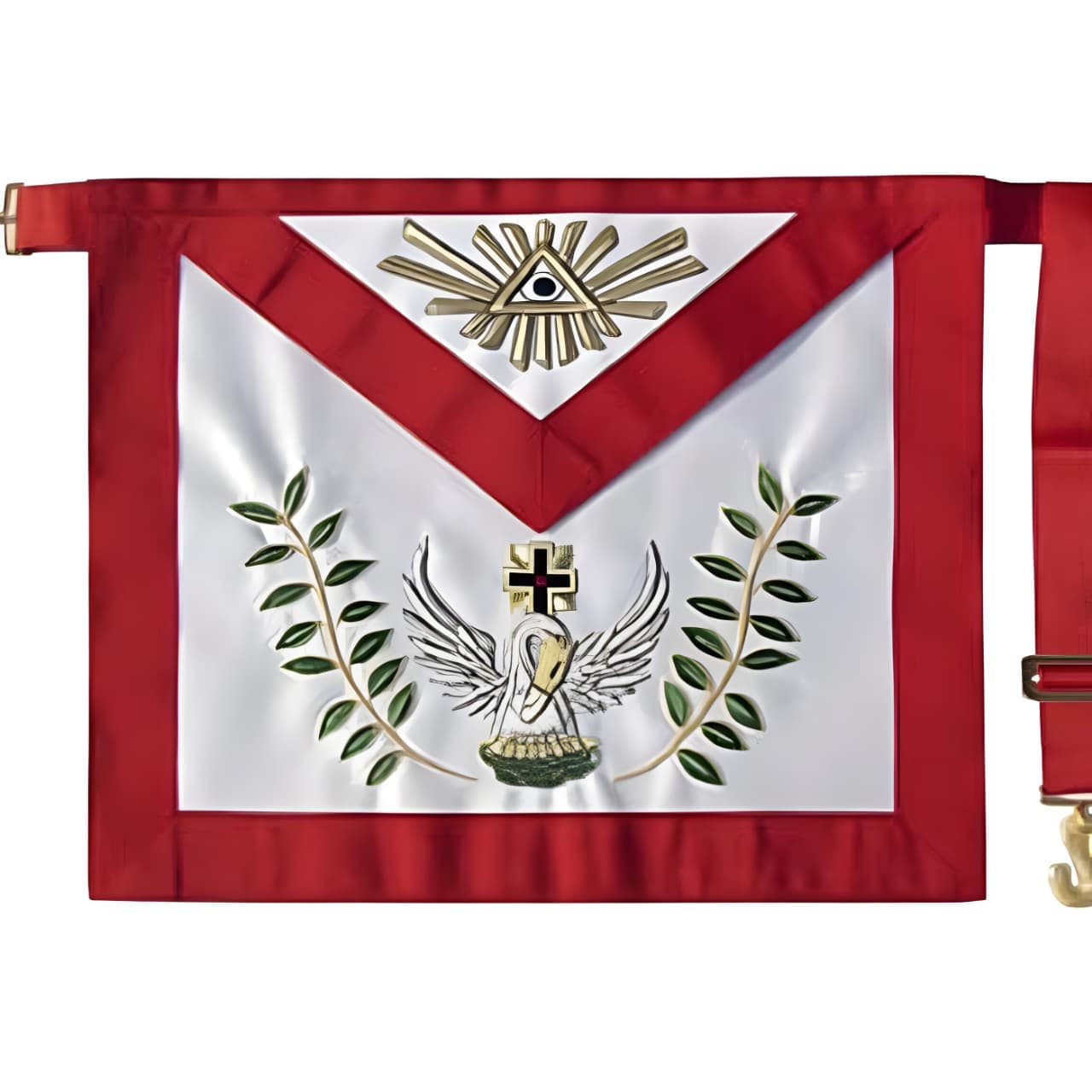 18th Degree Scottish Rite Apron - White & Red Silk