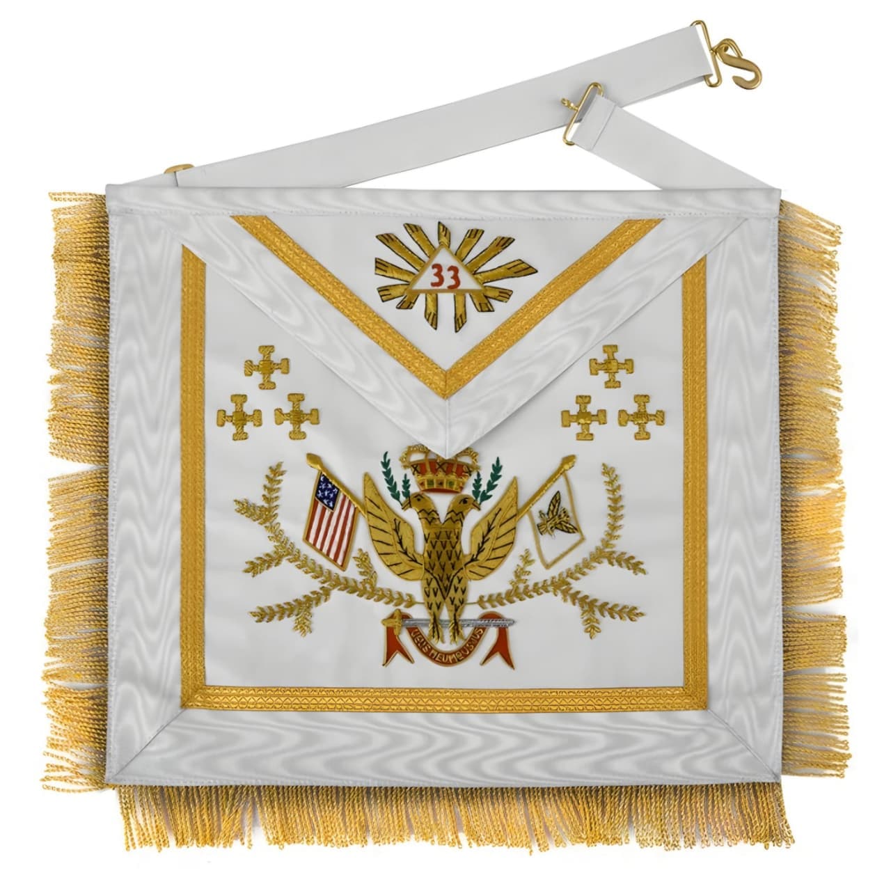 33rd Degree Scottish Rite Apron Wings Up