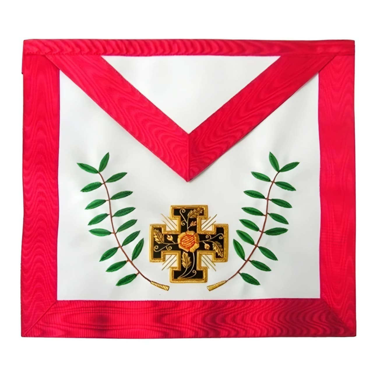 18th Degree Scottish Rite Apron - Patted Cross & Acacia Twigs