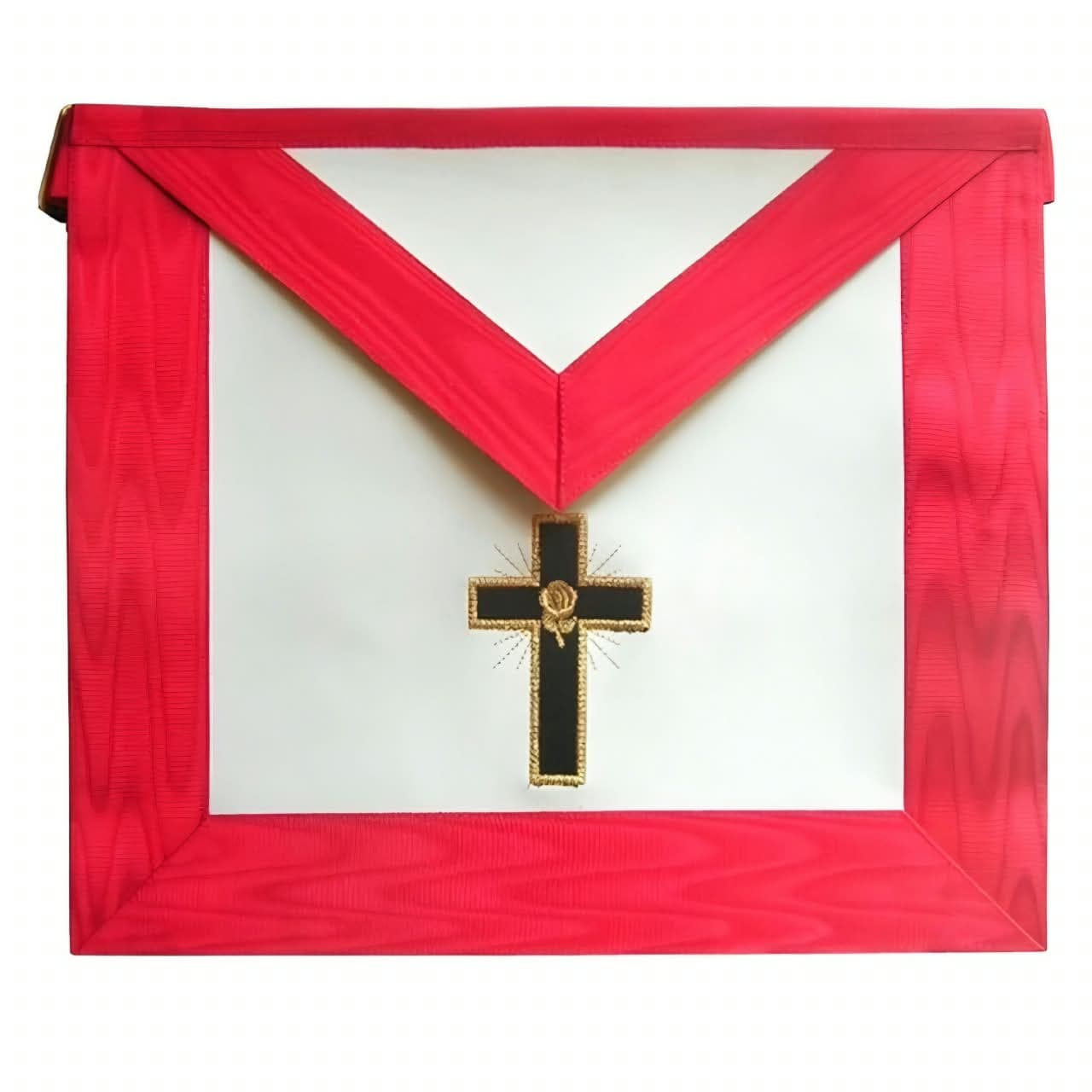 18th Degree Scottish Rite Apron - White & Red Moire