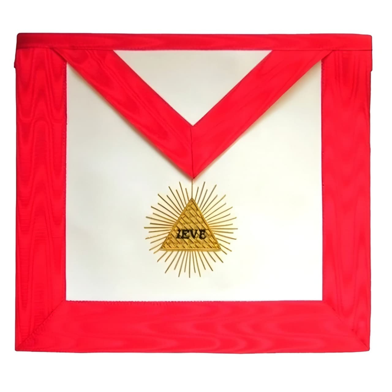 13th Degree Scottish Rite Apron - White & Red Moire